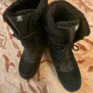 KAMIK womens black winter snow waterproof ski boots--8